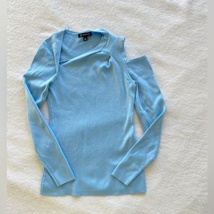 Used like new blue INC cutout long sleeve top size S
